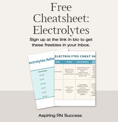 Electrolytes Cheat Sheet: Nursing Exam Edition